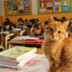 Il gatto Tombi in una scuola in Turchia